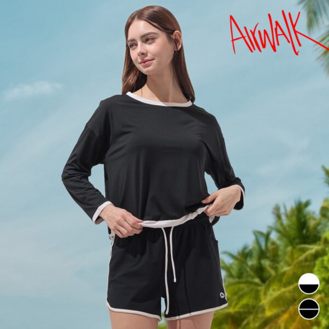 [에어워크] 서프 여성래쉬가드세트 2피스 커버업+보드숏 YA-5266+YA-5118