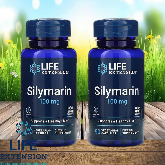 1+1 라이프익스텐션 실리마린 Silymarin 밀크씨슬 100mg 90캡슐, 2개, 90정