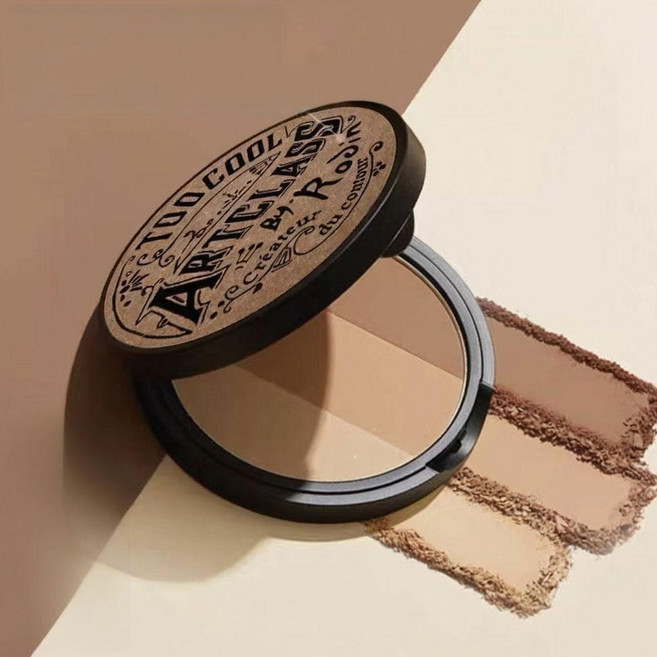 하이라이터 3색 리페어 파우더 플레이트 투쿨 포 스쿨 아트 클래스 바이 로딘 브라운 지속적인 자연스러운 쉐이딩, [01] 옵션1, 1