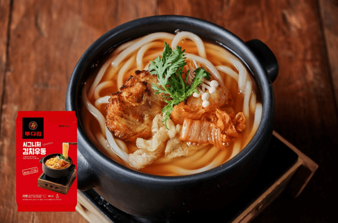 투다리 시그니처 김치우동 2인분 2팩, 862g, 2개