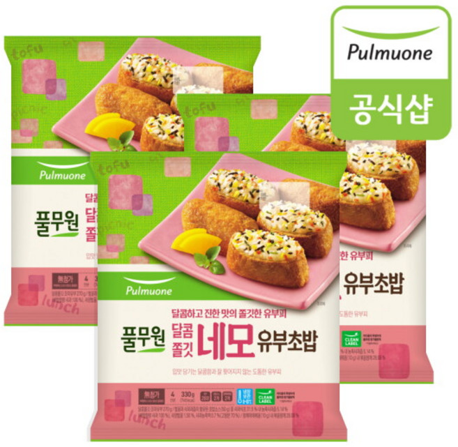[풀무원] 달콤쫄깃네모유부초밥 330g x 3개