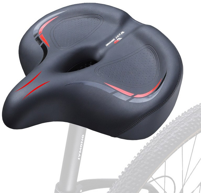 시그니처베이지 MTB 전기 자전거 무통증 전립선 안장 YPZ149, 1개, 블랙