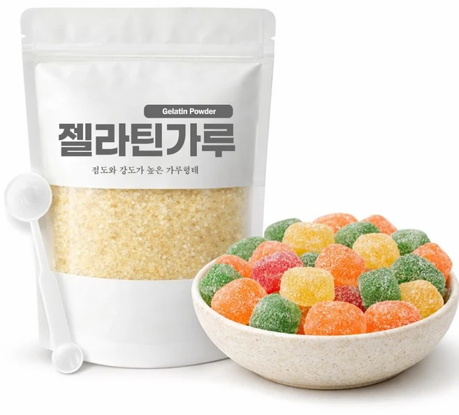 오케이 젤라틴가루 우피 분말 국내제조, 1개, 300g - 쿠팡