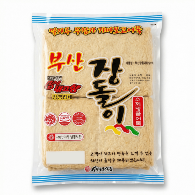 부산어묵장돌이 순살사각어묵 780g, 1개