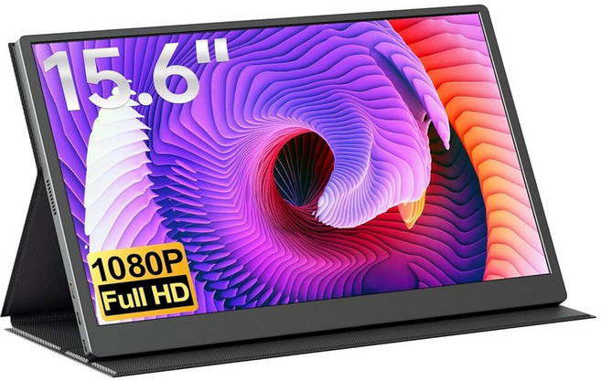 Cocopar 휴대용 모니터 15.6인치 1080P 60Hz 60% sRGB IPS 여행용 모니터 USB-C HDMI 휴대용 스크린 포함 노트북 맥북 서피스 PC PS4/5, 165015 Cocopar 휴대용 모니터 15.6인치