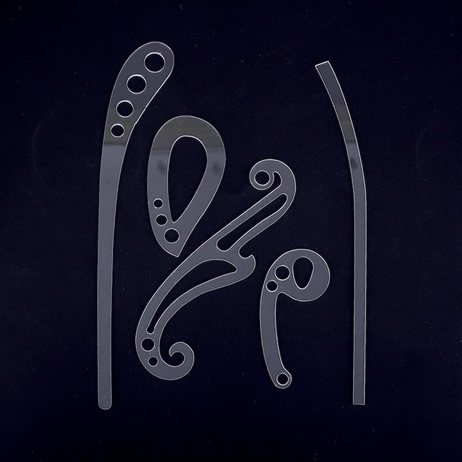 짱패브릭 5종세트) 인형축도자 1/2 1/3 1/4 패턴자 곡자 암홀자 s모드자 커브자 인형패턴자 축도자, 2분의1, 1개