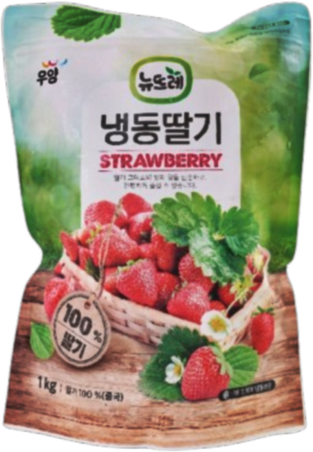 뉴뜨레 냉동 가당딸기, 1kg, 10개