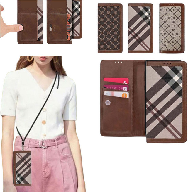 갤럭시S25엣지 SM-S937N 목걸이 크로스백 길이조절 뒷면 카드포켓 교통카드 간편사용 카드 지폐 수납 지갑 가죽 (뽁뽁이) 잠금 플립 핸드폰 케이스 스트랩 뉴인트Gc