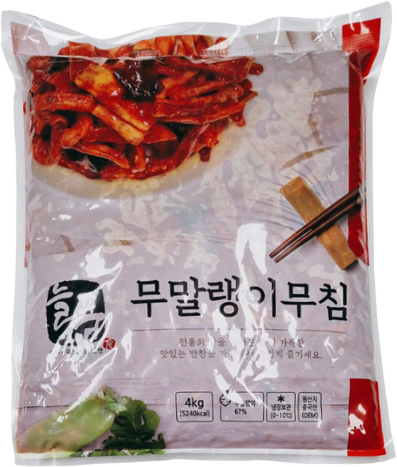 해품상회 반찬단지 늘품 무말랭이무침 4kg 대용량, 2개