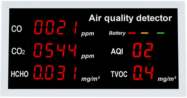 AQI 포름알데히드 실시간 충전식 실내 CO 모니터 오피스 TVOC 감지기 HCHO 자동차 공기질 CO2, 협력사, 1개