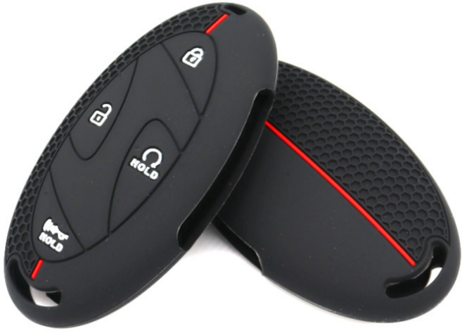 스마트키 실리콘 케이스 풀커버 보호 미끄럼방지 4버튼 키커버 싼타페 MX5 그랜저 GN7 아반떼 CN7 쏘나타 DN8 팰리세이드 LX3 투싼 NX4 아이오닉5 아이오닉6 아이오닉9, 블랙, 1