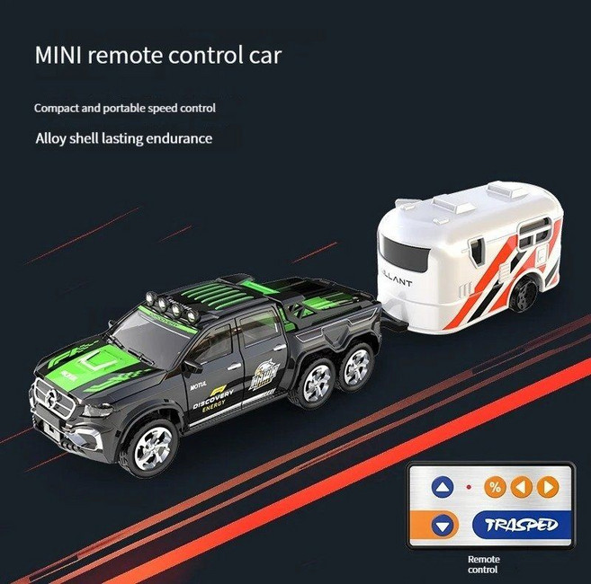 1 64 합금 비례 원격 제어 차량 모델 2 4GHZ 미니 시뮬레이션 RC 자동차 트레일, C 8801A white box, 1개