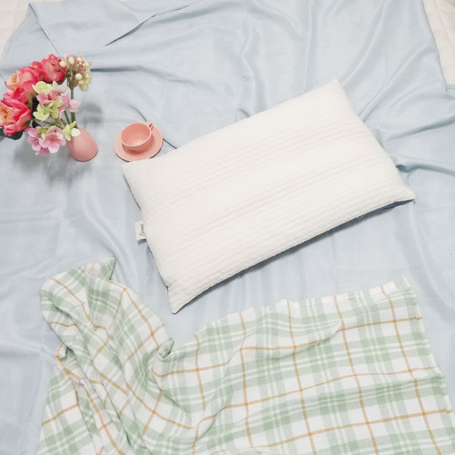 까사노이 모달 스퀘어슬립 낮은 베개 아이보리 경추베개 목이편한 거북목 목디스크 교정, 1개