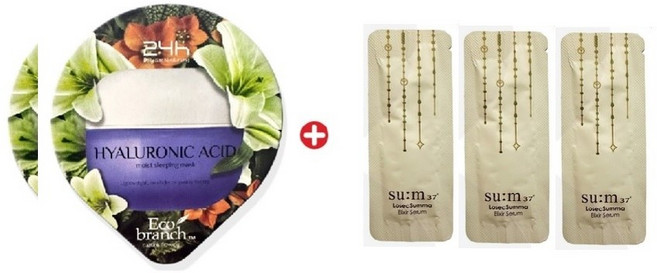 GE7 에코 모이스처 수면팩2개/로시크 숨마 엘릭서 데이 앰플240매, 1g, 240개