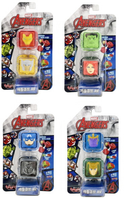 마블 배틀 큐브 AV 랜덤발송 어벤져스 배틀 큐브 한국판 정품 크리스마스 선물 어린이날 선물 어린이 생일 선물, 1개