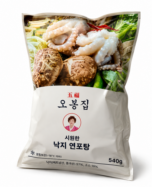 오봉집 시원한 낙지연포탕 얼큰한 국물 낙지탕 캠핑 밀키트 보양식 간편식, 1개, 540g