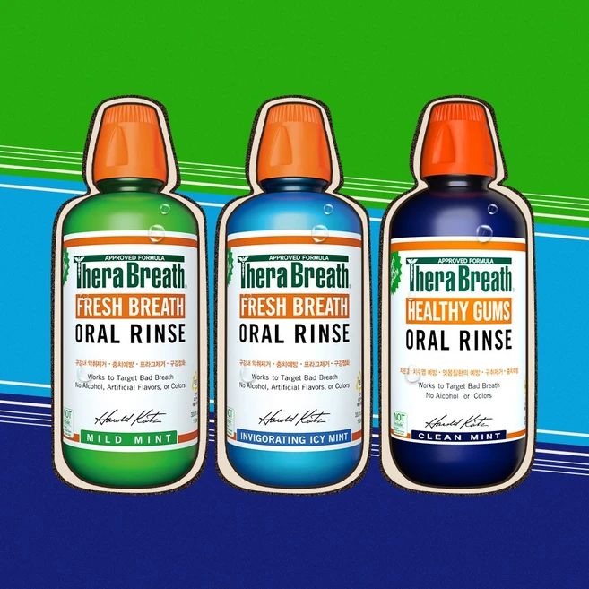 테라브레스 가글 구강청결제 473ml 마일드민트 1병+아이시민트 1병+클린민트 1병, 3개 - 쿠팡