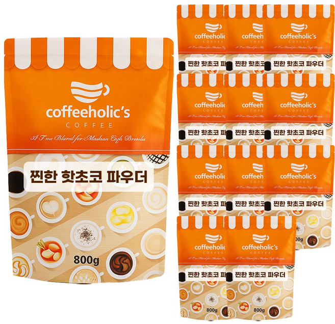 커피홀릭스 찐한 핫초코 파우더 자판기용, 1개, 12개입, 800g