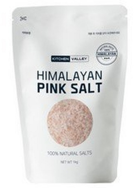 키친밸리 히말라야 핑크솔트 암염 굵은 소금, 1kg, 1개