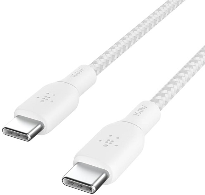 Belkin 벨킨 USB-C to USB-C 100W 고속충전 케이블 3m 화이트 CAB014bt3MWH, 3m(10피트), 1개