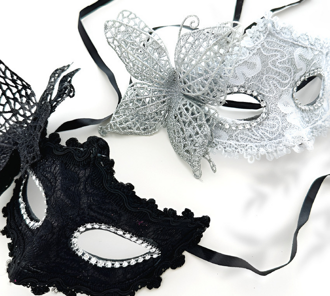 댄스공연 무도회 가면 파티 할로윈 연출소품 마스크, 1개, 검정