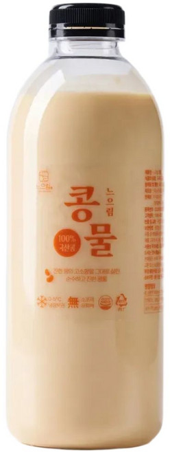 느으림 무가당 100% 국산 진한 콩물, 3개, 1L