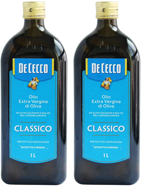 데체코 클래식 엑스트라버진 올리브오일 1L 1리터 x 2병세트, 2개