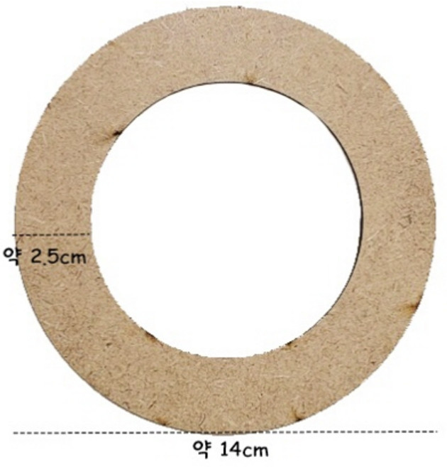 핸디아트/크리스마스 리스만들기/ mdf 원형리스/ 양말목 원형리스-10개묶음(고급형), 1개, 고급형 14cm