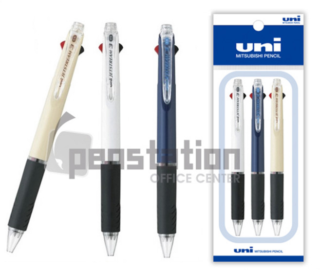 유니 제트스트림 SXE3-400 3색 3개 세트, 3색 0.5mm(흰색1네이비1아이보리1) 3개세트