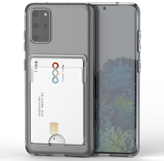 굿밸류 2장 카드홀더 클리어 휴대폰 케이스