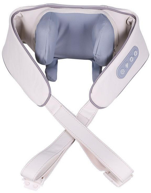 SUUNI 어깨 안마기 승모근 경추 협지술 충전식 찜질 전동 안마기 목 안마기, 베이지, 154834-541