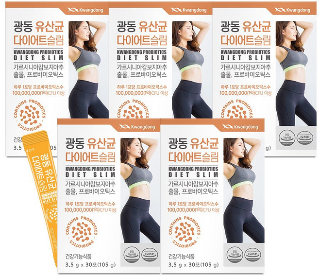 광동제약 유산균 다이어트 슬림 30p, 105g, 5개