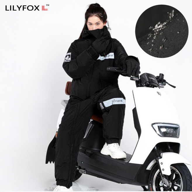 배달우주복 오토바이 겨울 방한슈트 방수 라이딩 방한복, A.블랙 XL