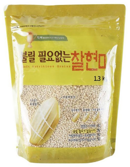 불릴필요없는 국산 칼집찰현미 1.3kg, 1개