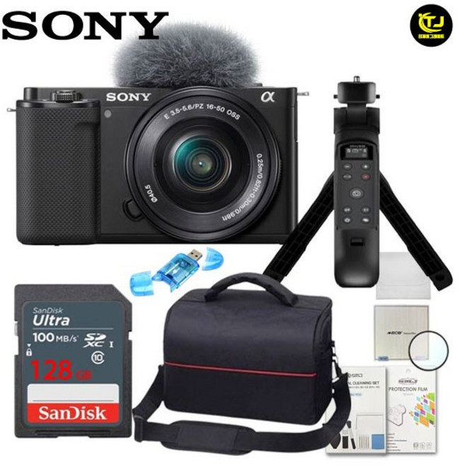 소니 정품 ZV-E10+16-50mm / 아이리버 슈팅그립 패키지 8종세트 / 128G+슈팅그립 / TJ, 블랙