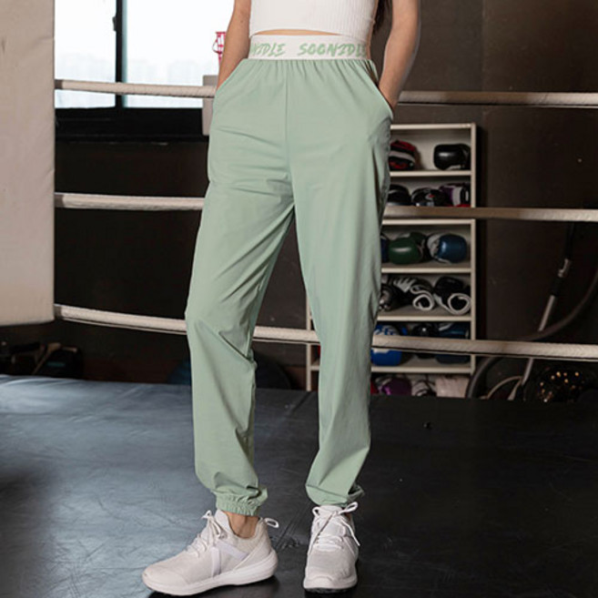 [순이야] 여성 오비 레터링 밴딩 쿨 조거팬츠