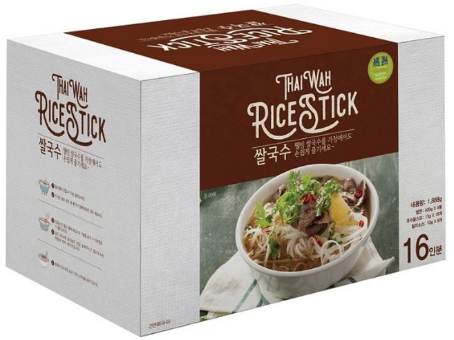 THAI WAH 쌀국수1 888g 16인분 베트남, 400g, 4개