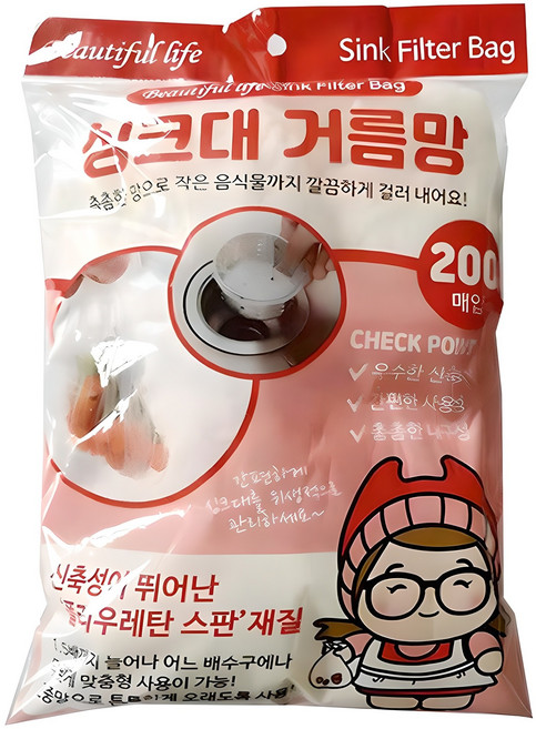 블루무역 배수구 거름망, 200개입, 1세트