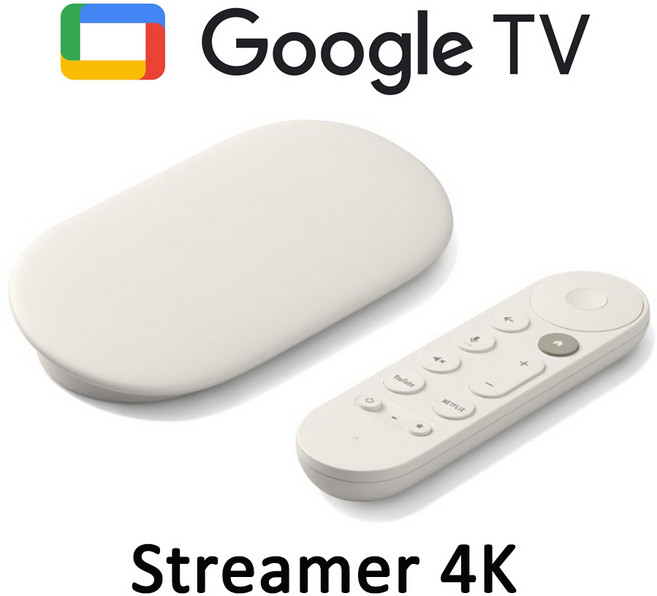 구글 TV 스트리머 4K 크롬캐스트 셋톱박스 5세대 32GB 저장 용량 음성 검색 리모컨 포함 - Porcelain (관부가세포함_미국정품)