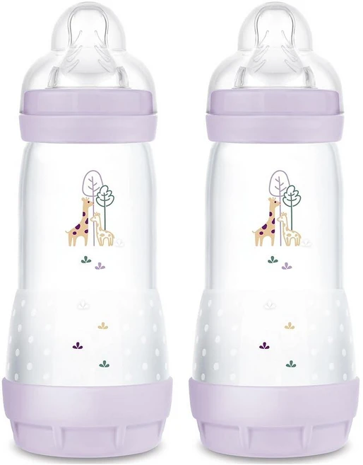 MAM 325ml(11온스) 이지 스타트 배앓이 방지 아기 젖병 빠른 흐름 모유 수유 같은 실리콘 젖꼭지 배앓이 가스 및 역류 감소 간편한 세척 BPA 프리 4개월, Iris - 쿠팡