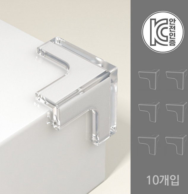 아트위브 도톰한 소프트 충돌방지 코너 가드 투명 모서리 보호대, T형, 10개