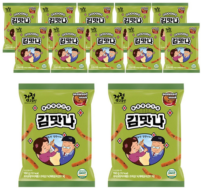 검정고무신 김맛나 스낵 12개(160gx12개) 옛날과자간식, 12개, 160g
