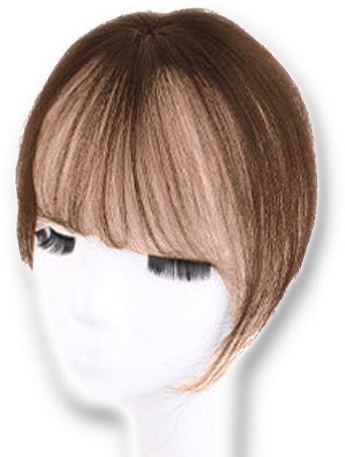 하이유니 [완벽조화] 인모 네츄럴 사이드뱅 앞머리 커버 정수리 부분 가발, 1개, 모카브라운-시스루뱅형