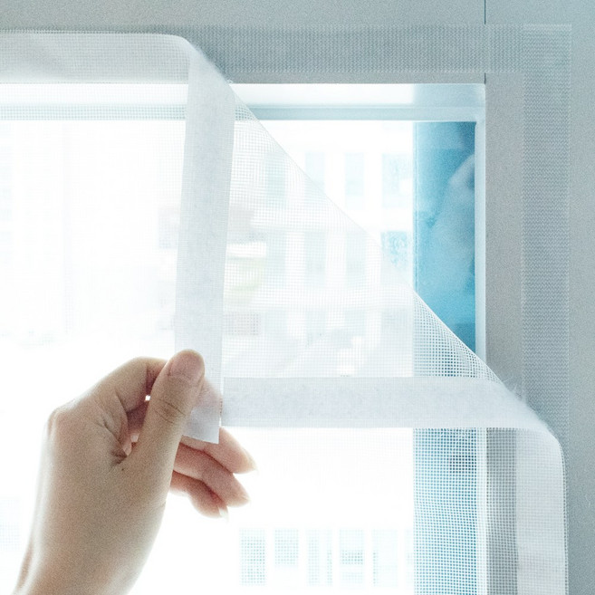 일상애착 벨크로 방충망 모기장 특대형, 1세트, 화이트