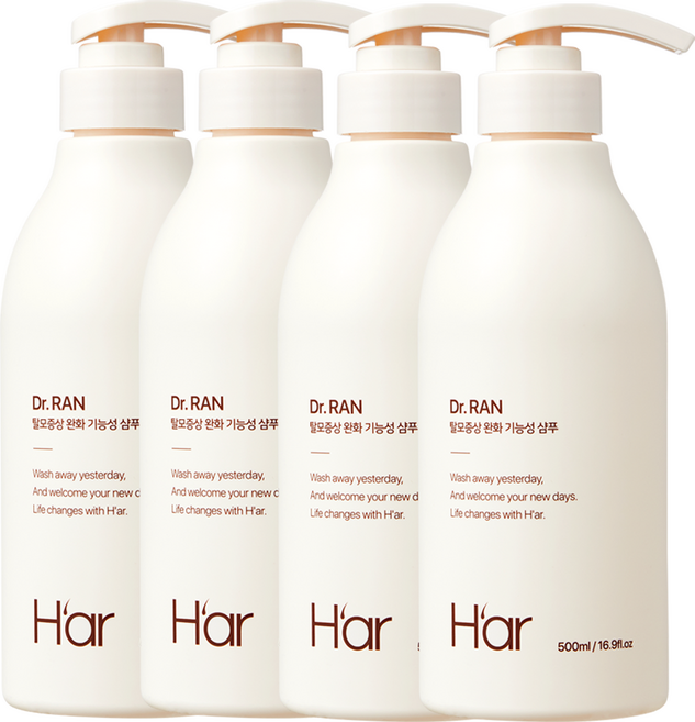 하아르H'ar NEW 계란유래 단백질 샴푸 달걀샴푸, 4개, 500ml
