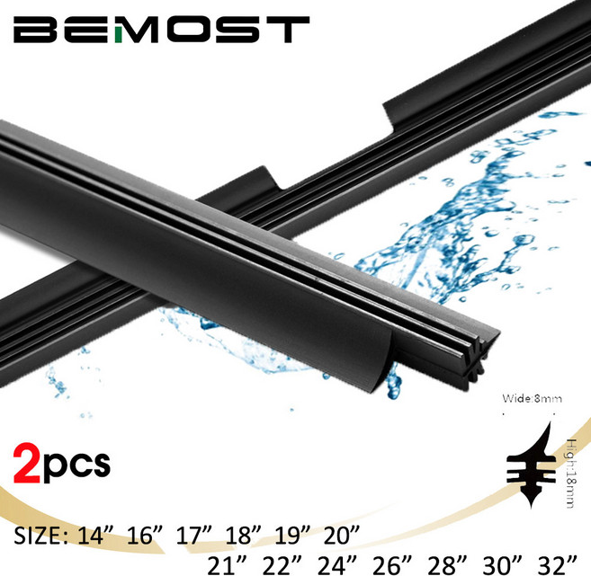 인서트 14 19 타입 천연 18 BEMSOT 와이퍼 리필 24 20 21 22 8mm 16 블레이드 자동차 28 Valeo 26 고무 17, 2pcs 30 inch 750mm