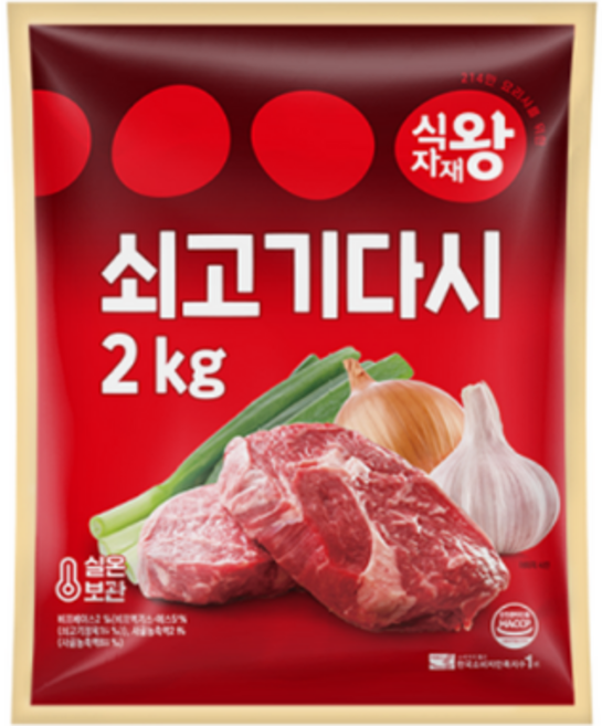 식자재왕 실속 쇠고기다시 조미료, 6개, 2kg