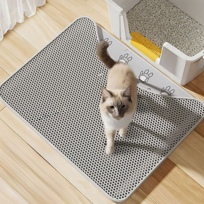 고양이 모래 벌집 매트 반려묘 사막화 방지 화장실 배변 매트, 1개