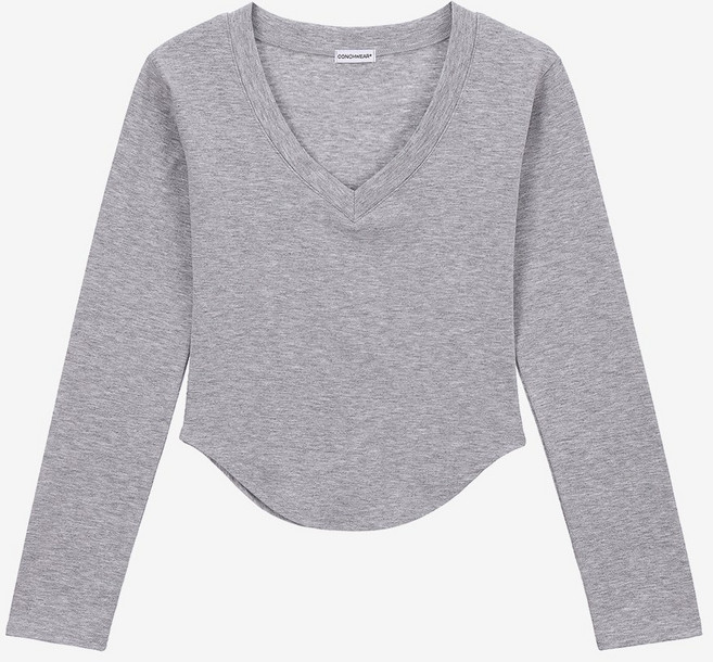 [콘치웨어] 여성용 컴피 슬림 브이넥 롱슬리브 4colors 요가 필라테스