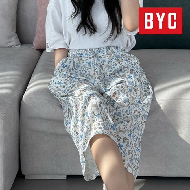 BYC 프리미엄 데일리 포포 7부 여성 수면 홈팬츠